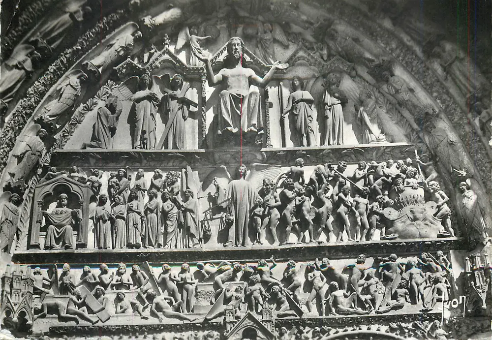 Bourges (Cher) — Tympans des Großen Portal — Das letzte Gericht — Éditions d'art YVON - Vorderseite