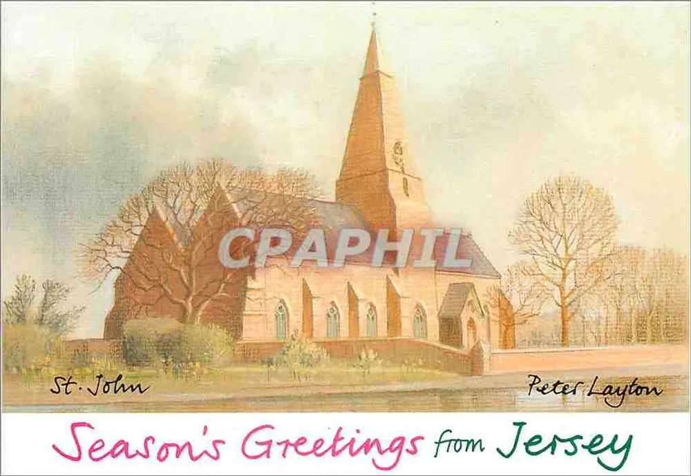 St. John — Igreja de Jersey — desenho de Peter Layton - Frente