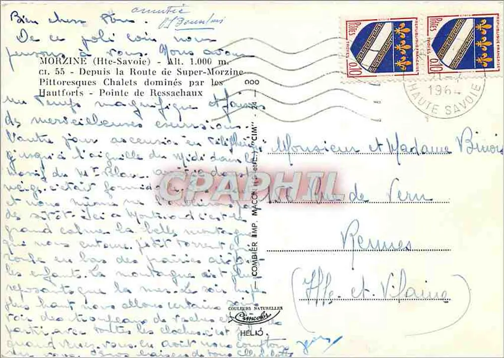 Morzine (Haute-Savoie) — Chalets dominés par les Hautforts — éditeur Cim - Rückseite