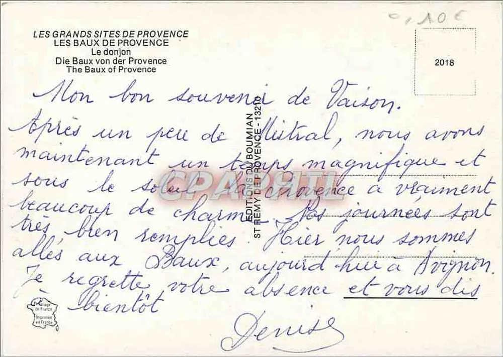 A Cidade dos Baux — O donjon — As Alpilles - Verso