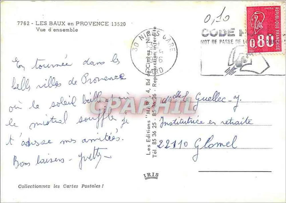 Les Baux-en-Provence — Widok ogółem — Wydawnictwo IRIS - Rewers