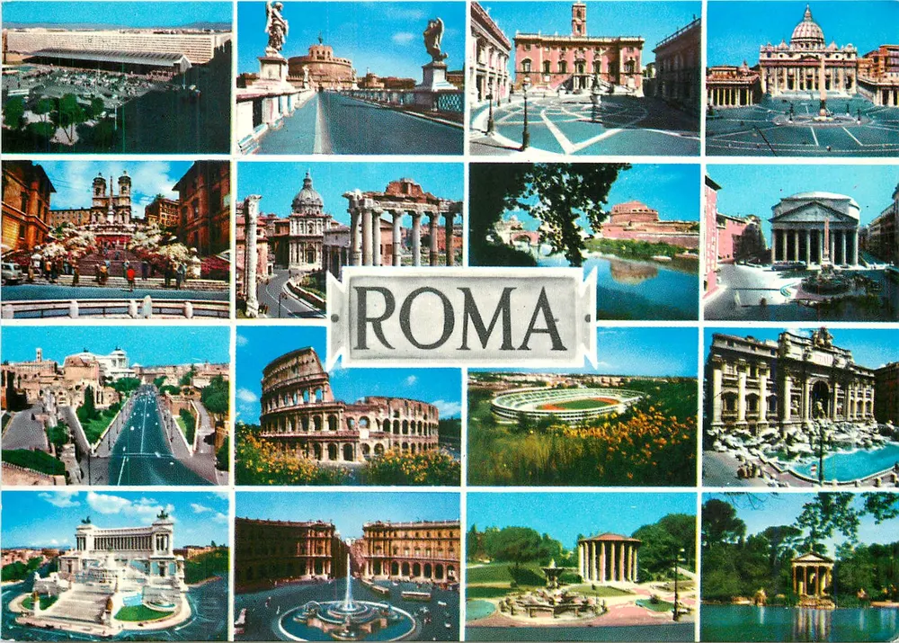 Roma — collage de monumentos — GraphiL - Frente