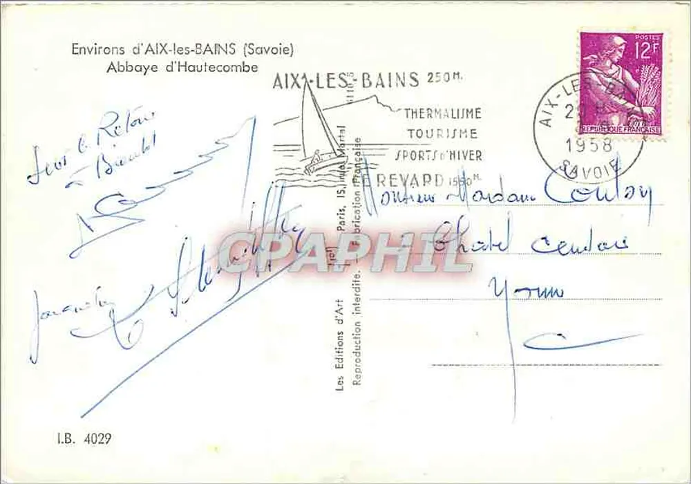 Abadia de Hautecombe — Arredores de Aix-les-Bains (Savoie) — Les Editions d'Art Revard - Verso