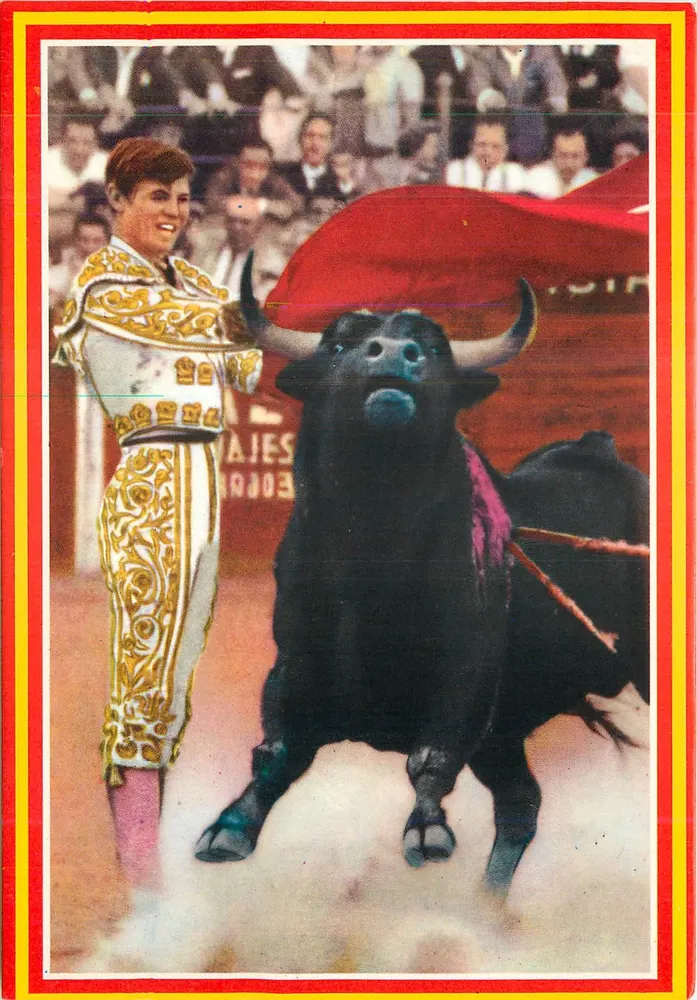Toreador e touro — cena de corrida — editor La Landera, n° 540 - Frente