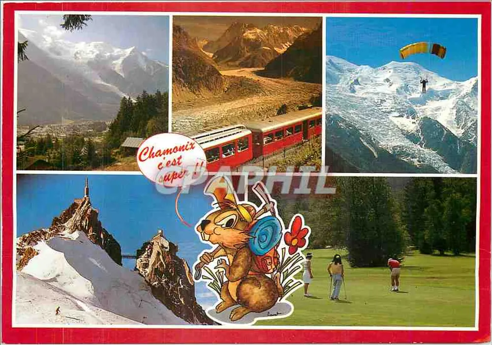 Chamonix — Mont-Blanc e atividades — editor G. Courat - Frente