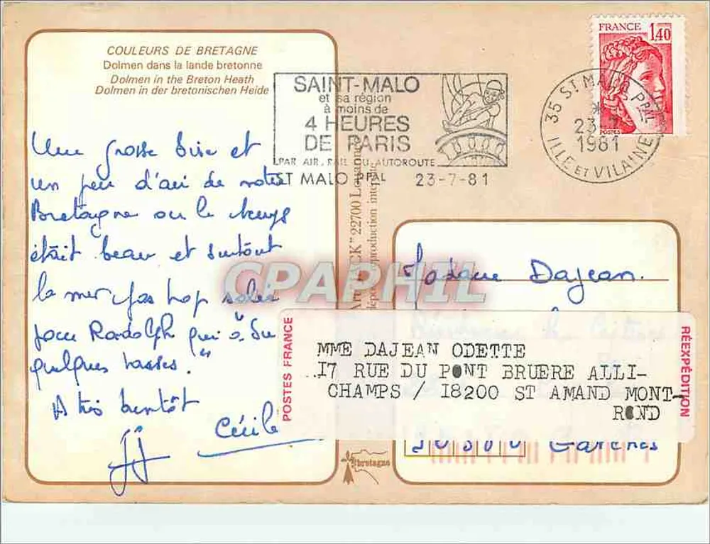 Dolmen na campina bretona — Saint-Malo — editor Joach - Verso