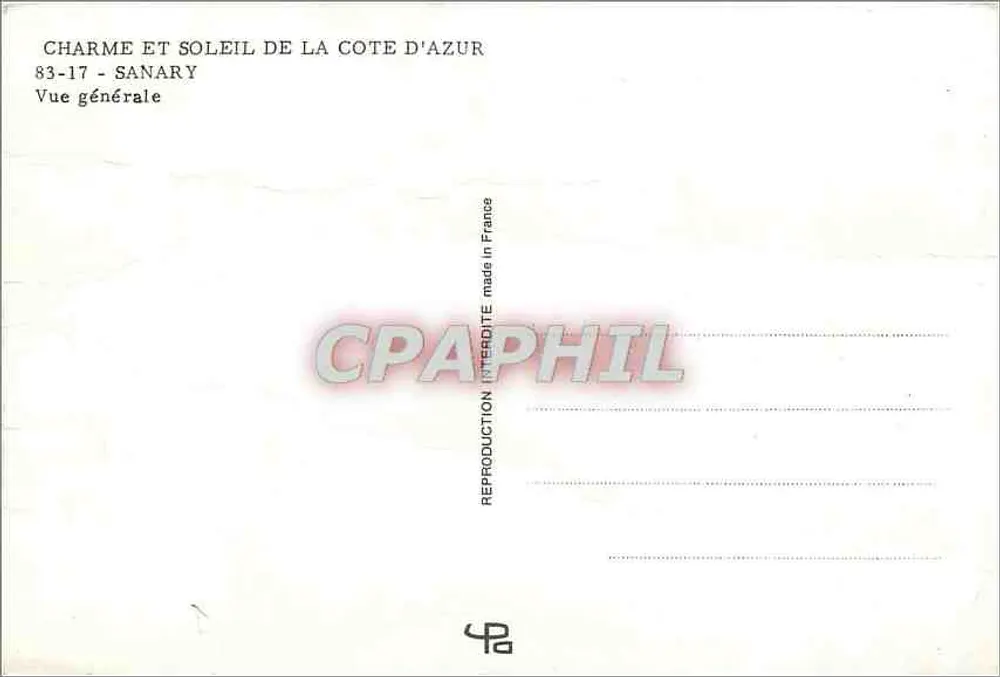 Sanary-sur-Mer — Vue générale — 83-17 - Verso