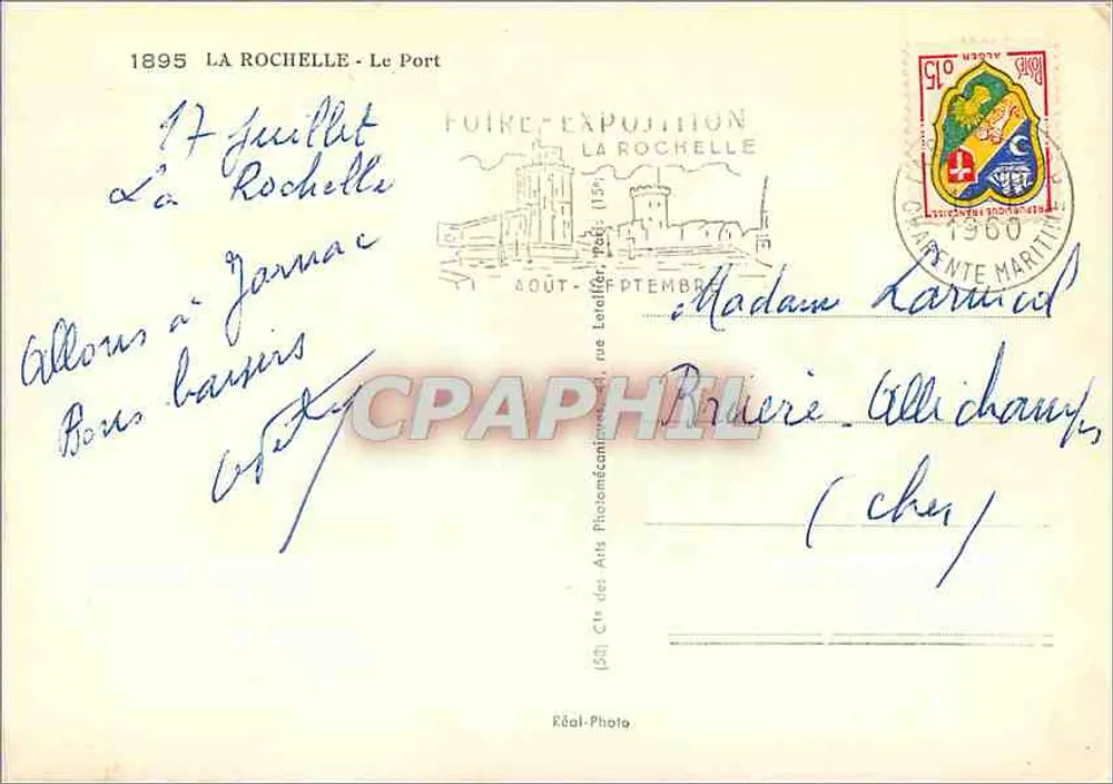La Rochelle - O Porto — Feira-Exposição 1900 — editor Réal-Photo - Verso
