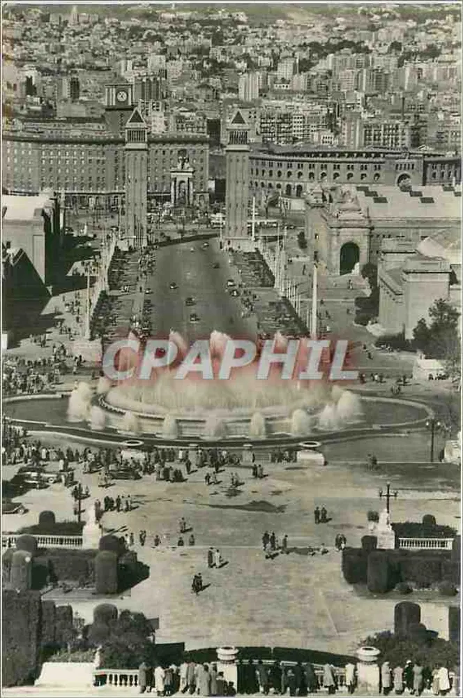 Parc de Montjuïch — Monumentale Fontäne — Tarieta Postal, Serie I, Nr. 121 - Vorderseite