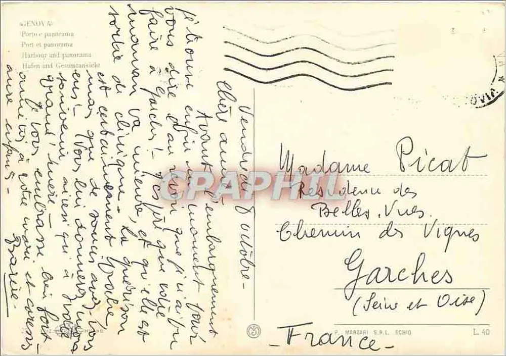 Gênes — Port i panorama — P. Marzari S.R.L. Schio - Rewers