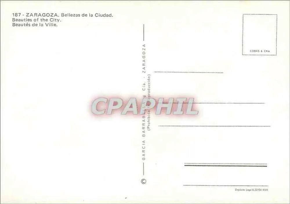 Zaragoza — Schönheiten der Stadt — Garcia & Cía. - Rückseite