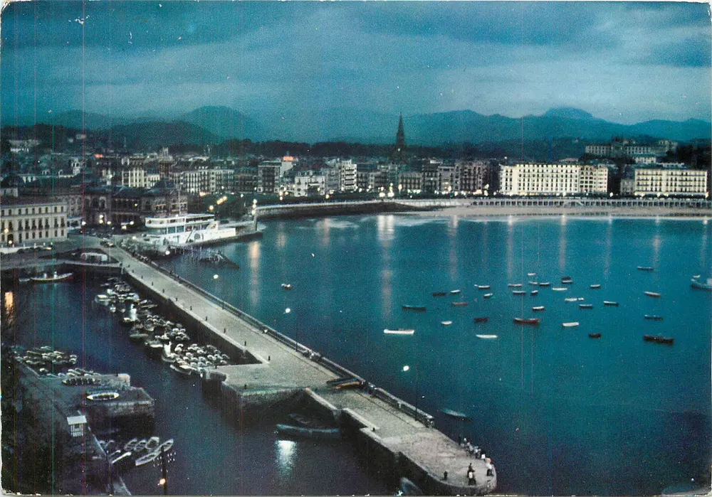 San Sebastián — Vista geral noturna — Journa Vitoria - Frente