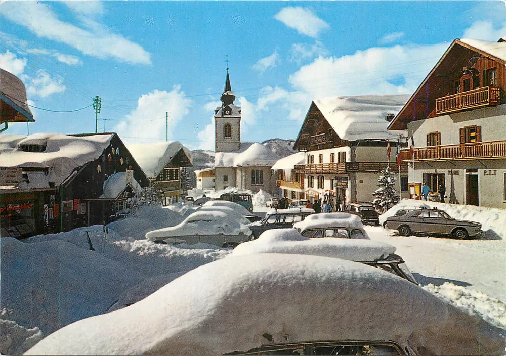 Bellecombe-en-Bauges — verschneiter Dorf — Télé Editions - Vorderseite