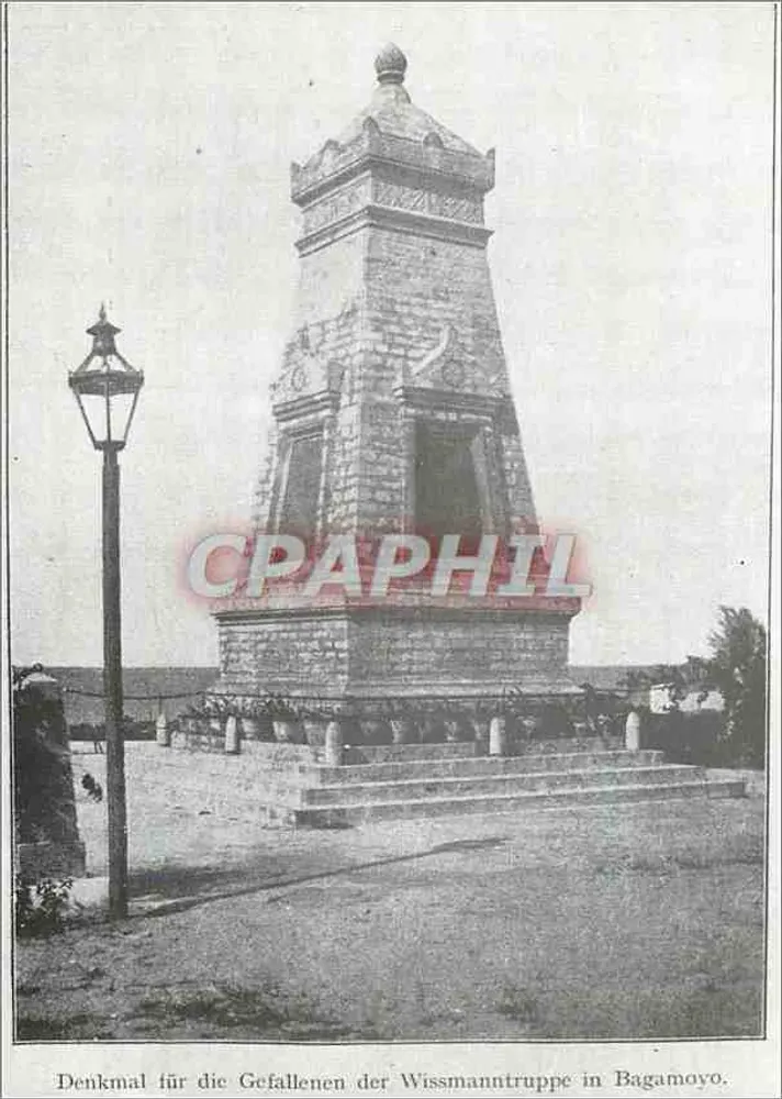 Denkmal für die Gefallenen der Wissmann-Truppe in Bagamoyo - Vorderseite