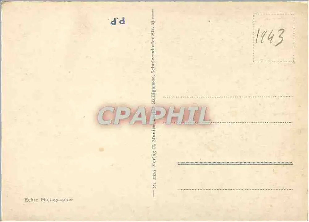 Potsdam-Sanssouci — Bany w stylu rzymskim — Echte Photographie, Nr. 235, Verlag R. Municipal- und Holliganzes, Schöntzendorfer Str. 23 - Rewers