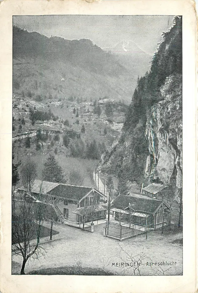 Meiringen — Aareschlucht — wydawca nieznany, nr seryjny nieczytelny - Awers