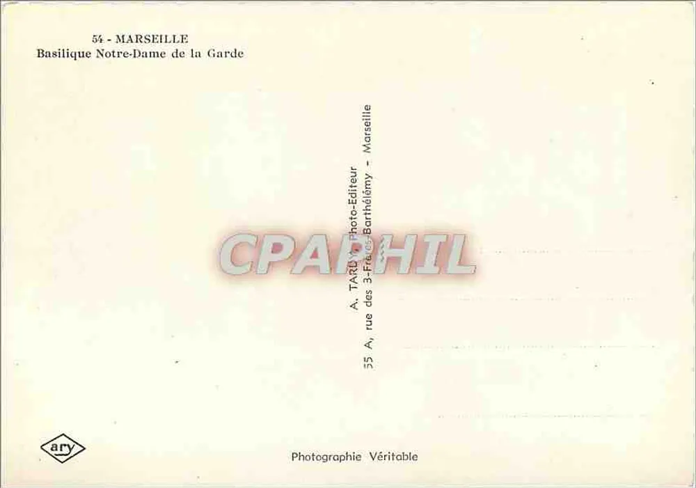 Marselha - Basílica Nossa Senhora da Guarda — Ary, fotógrafo - Verso