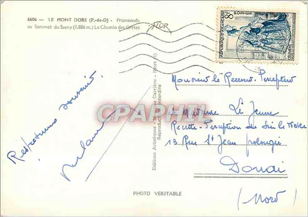 Le Mont Dore (P.-de-D) — Spaziergang am Gipfel des Sancy (1.886 m) — Der Kammweg — Éditions Arténiennes — Mortier - Rückseite