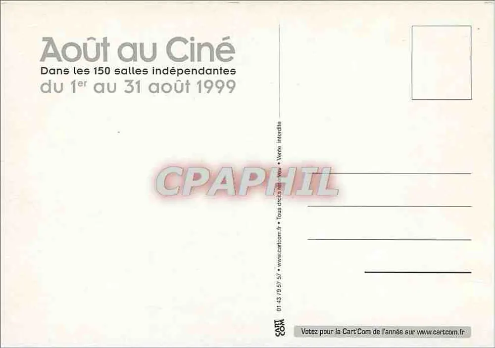 August am Kino — Unabhängiger Filmfestival in Paris — Stadt Paris - Rückseite