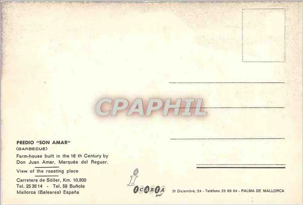 सोन अमार — पारंपरिक बर्बेक्यू — Icaria graf - पीछे