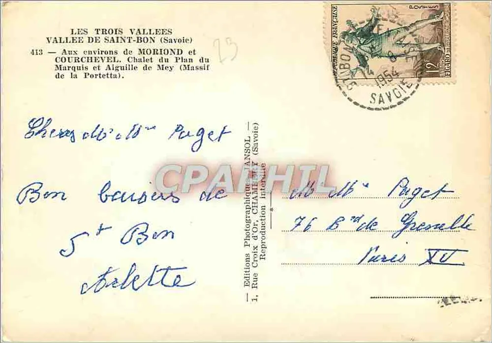 As Três Vales — Vale de Saint-Bon (Savoie) — Edições Fotográficas TANSAL - Verso