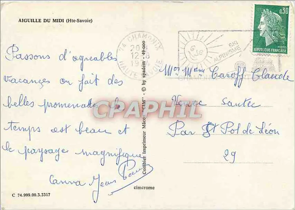 A Aiguille du Midi — vista panorâmica com gôndola e escudo — editor Cimchrome - Verso