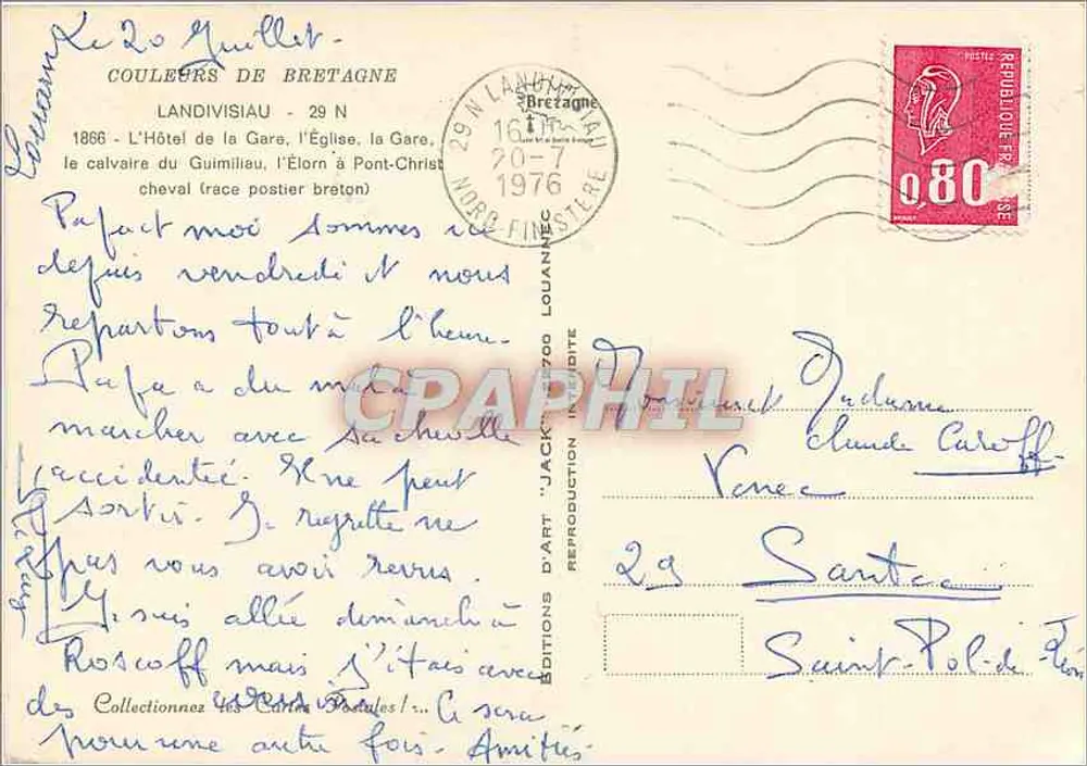 Landivisiau — Panoramablick — Éditions des Cartes Postales - Rückseite