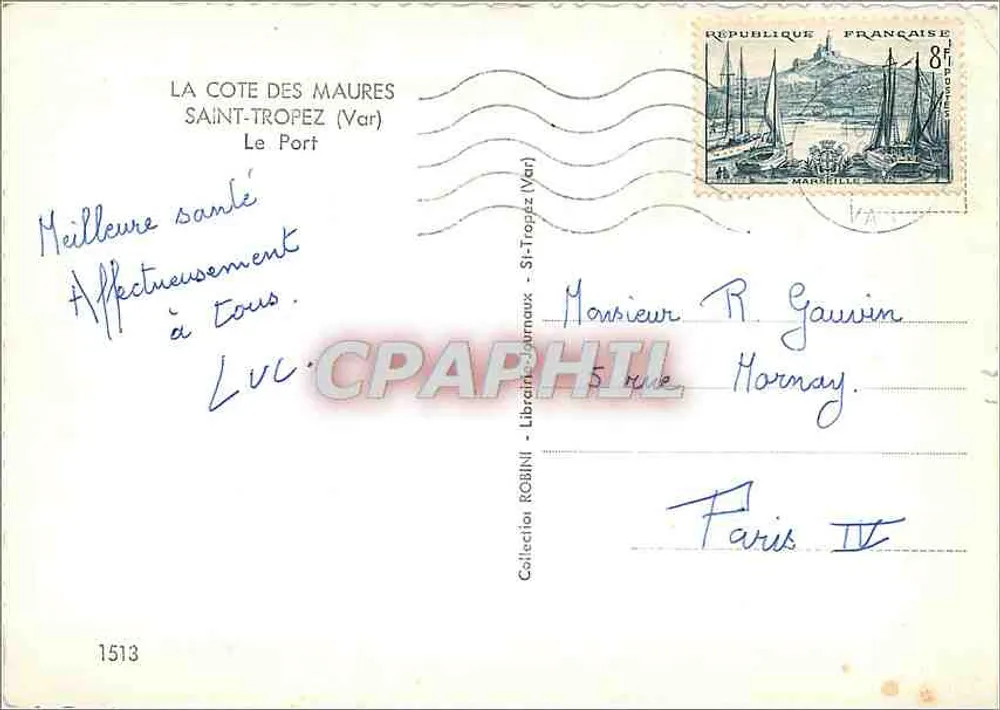 Port de Saint-Tropez — La Côte des Maures — éditeur Librairie Robini - Verso