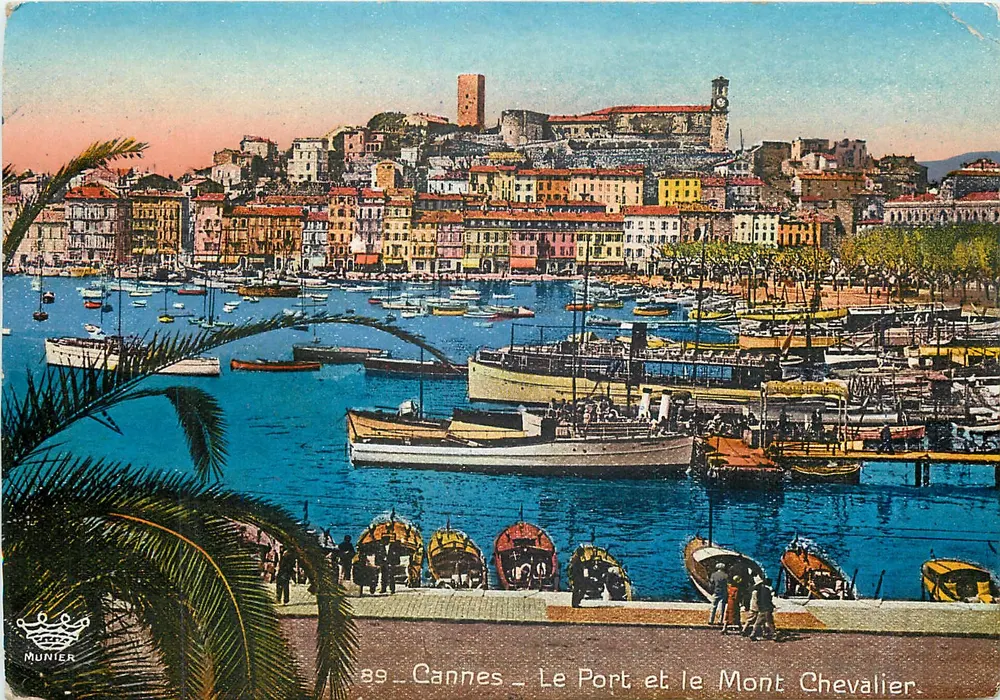 Cannes — Der Hafen und der Mont Chevalier — Munier - Vorderseite