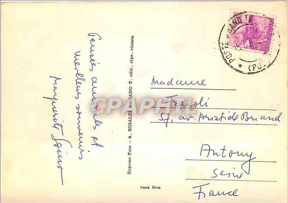 Abano Terme - S. Daniele - Interno — Editor A. Rinaldi, n°2 - Verso