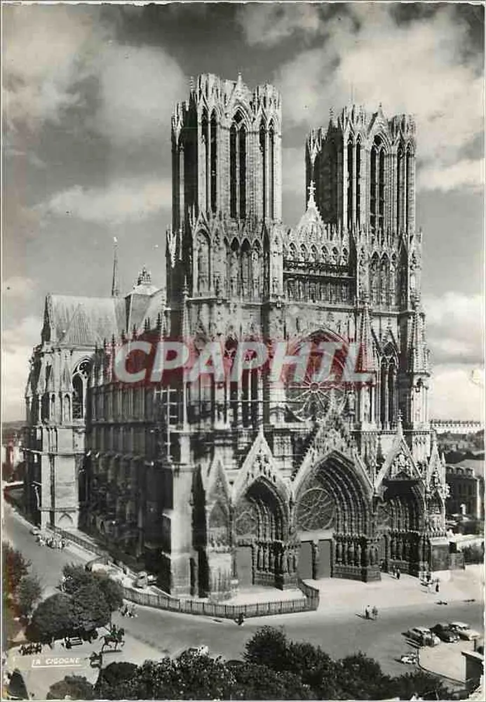 A Catedral de Reims — vista aérea — Edições da Cigogne, n° 51.454.106 - Frente