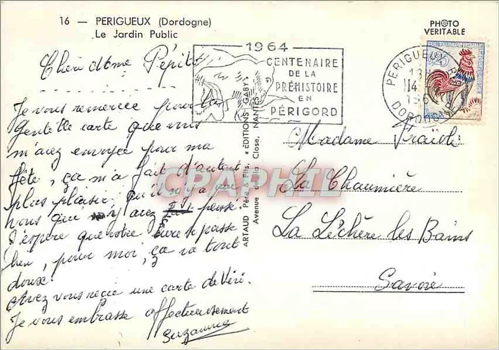 O Jardim Público — Périgueux (Dordogne) — Edições Gaby - Verso