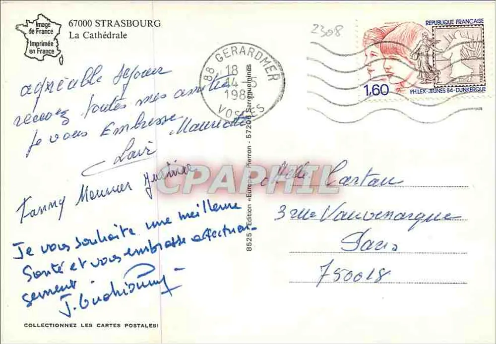 Strasbourg — A Catedral — Edição Pierron - Verso