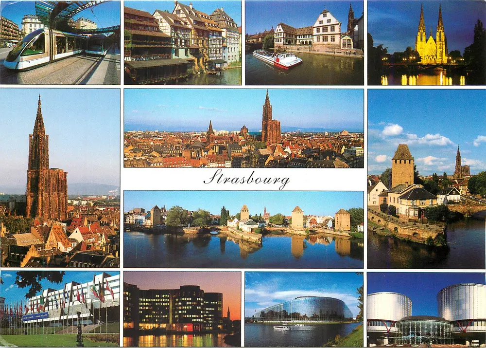Strasbourg — vista panorâmica e monumentos — Edições EEC - Frente