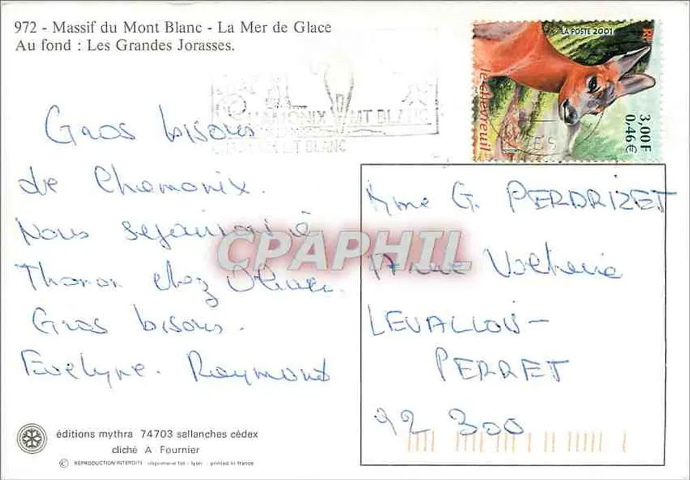 Massif do Mont Blanc — A Mar de Gelo — edições Mythra 74703 - Verso