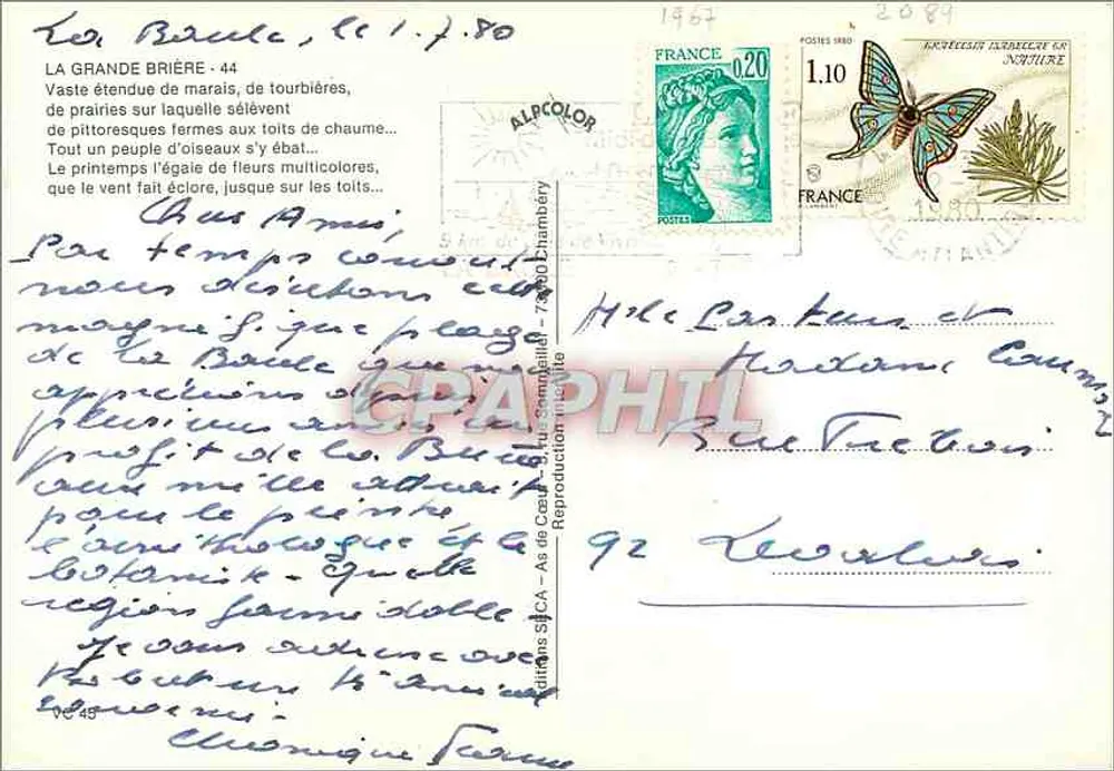 La Grande Brière — Landschaft und lokales Leben — Verlag nicht sichtbar - Rückseite
