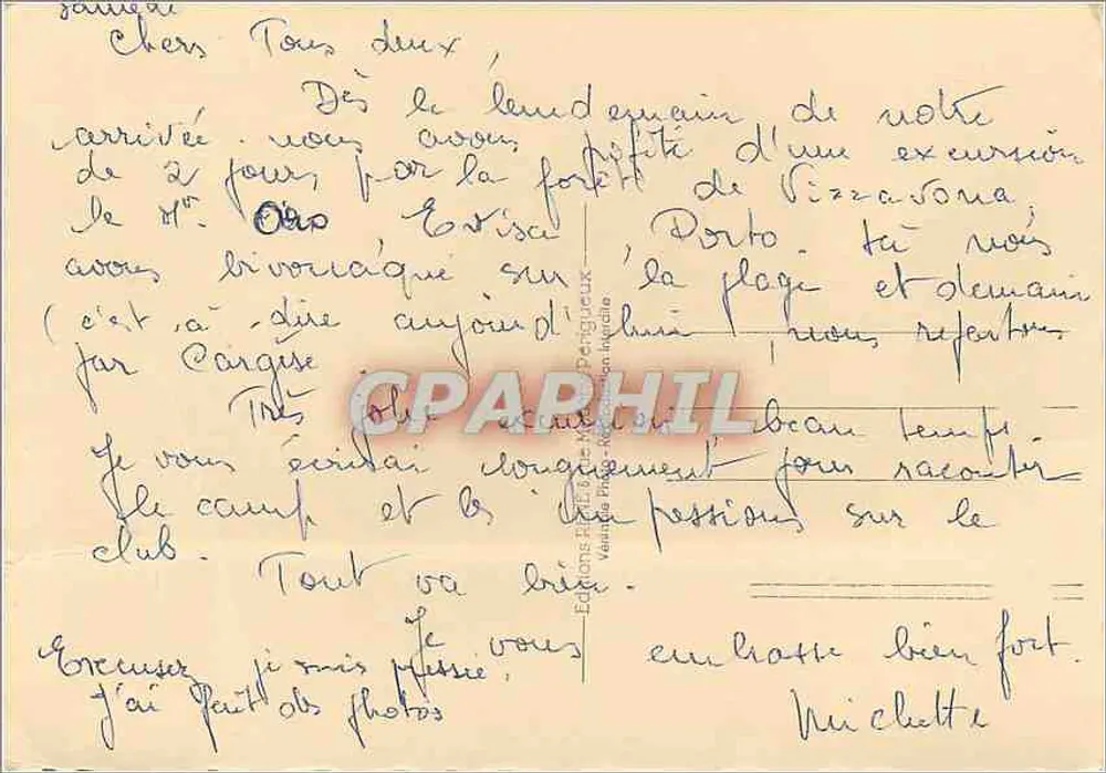 कोर्टे, कॉर्सिका - सिटाडेल - प्रकाशक पैनो, संख्या 1960 - पीछे