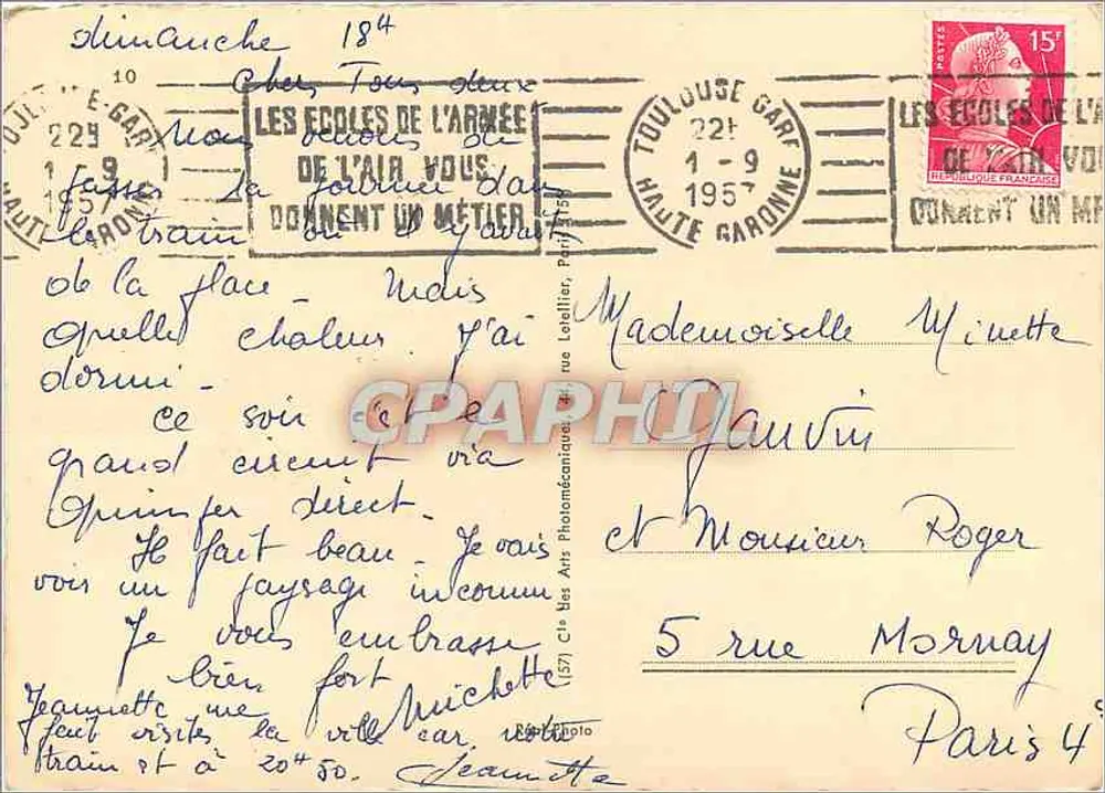 Toulouse — O Donjon do Capitole — Editor: Cie des Arts Photomécaniques - Verso