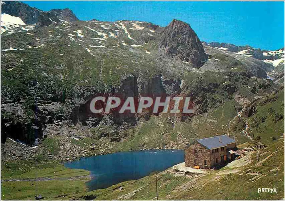 Lago d'Espingo e rifugio — Pirenei — Edizione ARTPYR - Recto