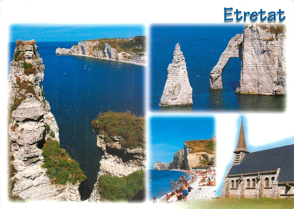 Etretat — falaises et plage — Éditions Mâcon - Recto