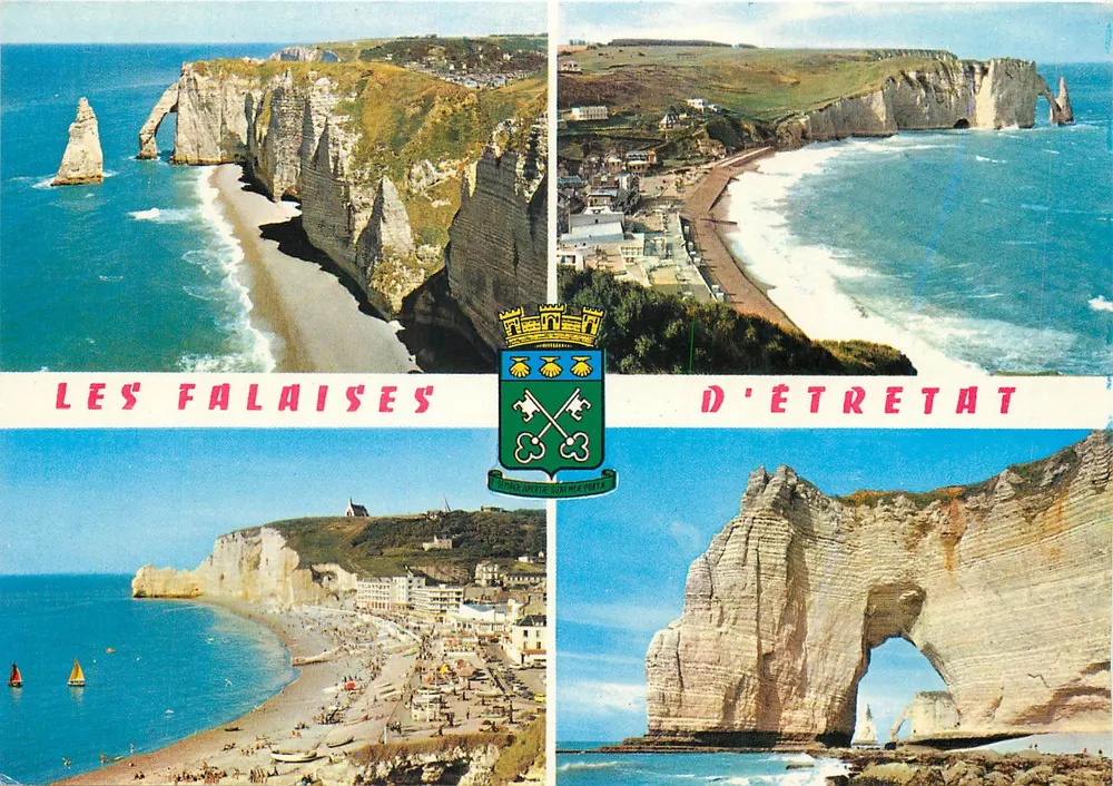 As Falésias de Étretat — Editora: Editions Greff, Paris — N° de série 767/40 - Frente