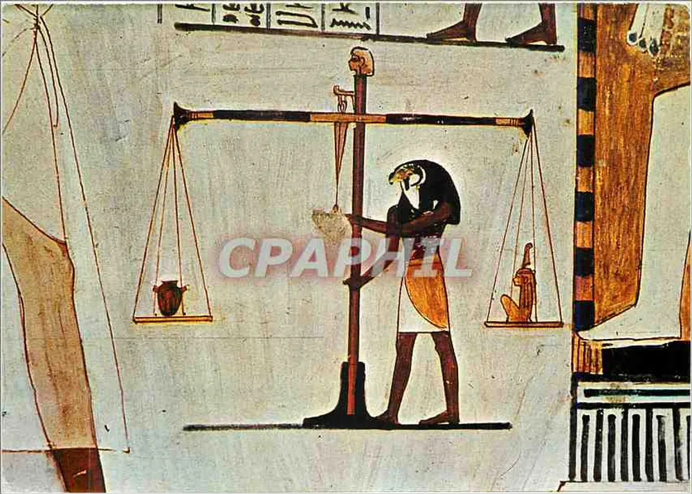 Horus wiegt das Herz des Verstorbenen — Serie n°5 — K. Lehnherr & Landrock, Kairo - Vorderseite