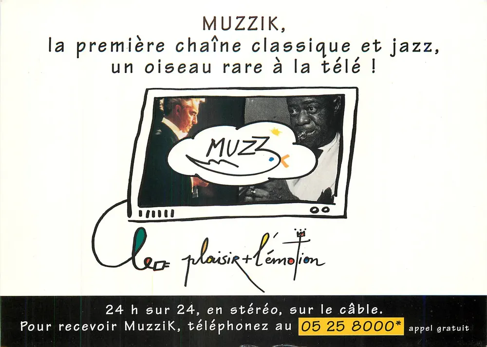 Muzzik, die erste klassische und Jazz-Sendung — Telefonwerbung — The Business Factory - Vorderseite
