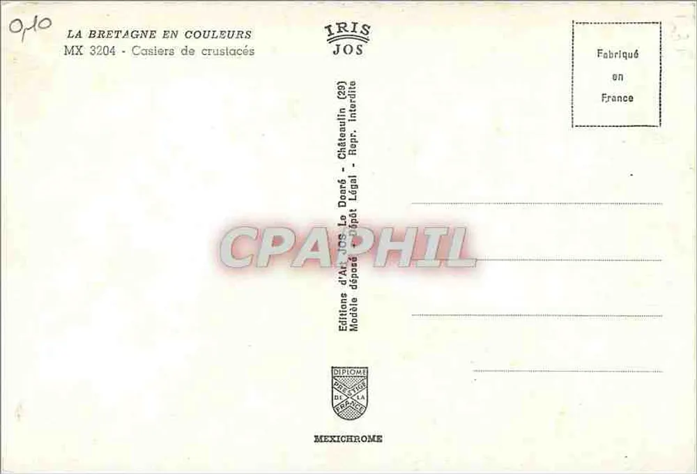 Casiers de crustacés — Châteauneuf (29) — Éditions d'Art JOS - Verso