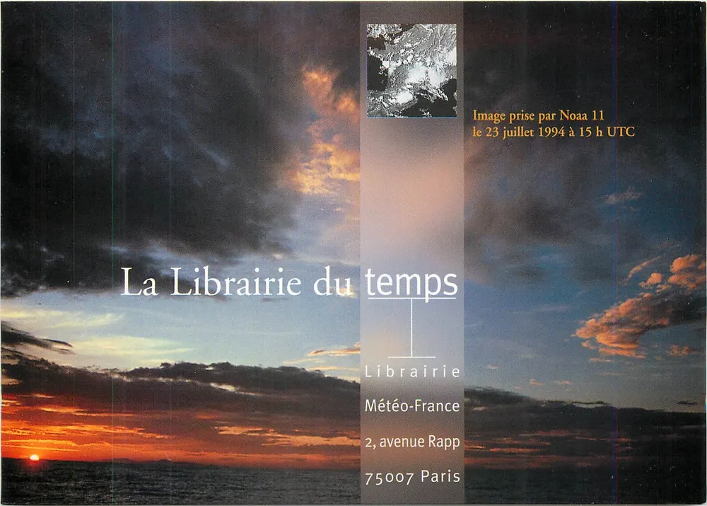 Sonnenuntergang — Satellitenansicht — Librairie Météo-France - Vorderseite