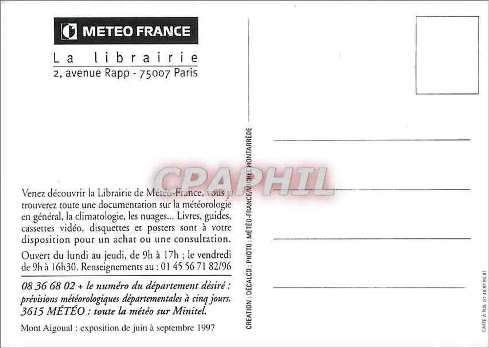 Sonnenuntergang — Satellitenansicht — Librairie Météo-France - Rückseite
