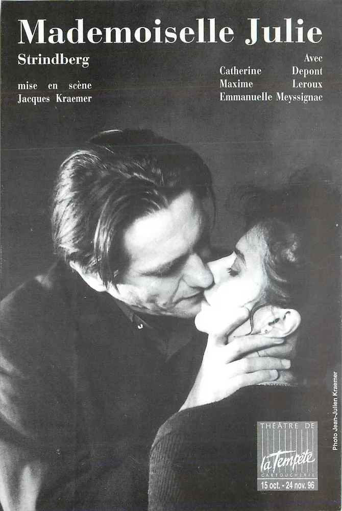 Mademoiselle Julie — Strindberg — Theatre de la Tempête, Paris - Vorderseite