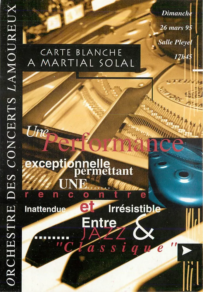 Concert exceptionnel — Martial Solal — Salle Pleyel — 26 mars 95 - Recto