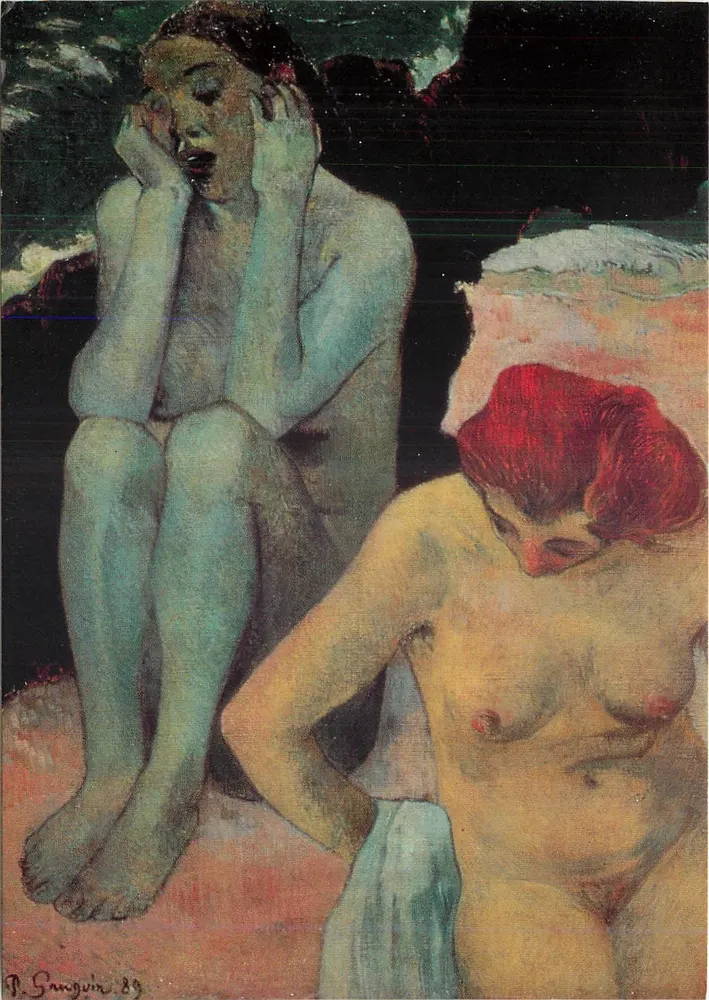Dois nus — obra de P. Sanguiir 1889 — exposição 'Les oubliés du Caire' no Museu d'Orsay, 1994-1995 - Frente