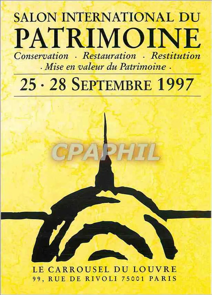 Internationaler Erbe-Messe — Erhaltung, Restaurierung, Rückgabe — 25.–28. September 1997 — Le Carrousel du Louvre, 99 rue de Rivoli 75001 Paris - Vorderseite